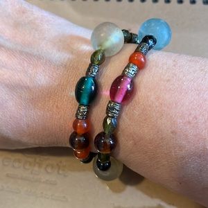 gorgeous colorful bracelet mixed beads some glass